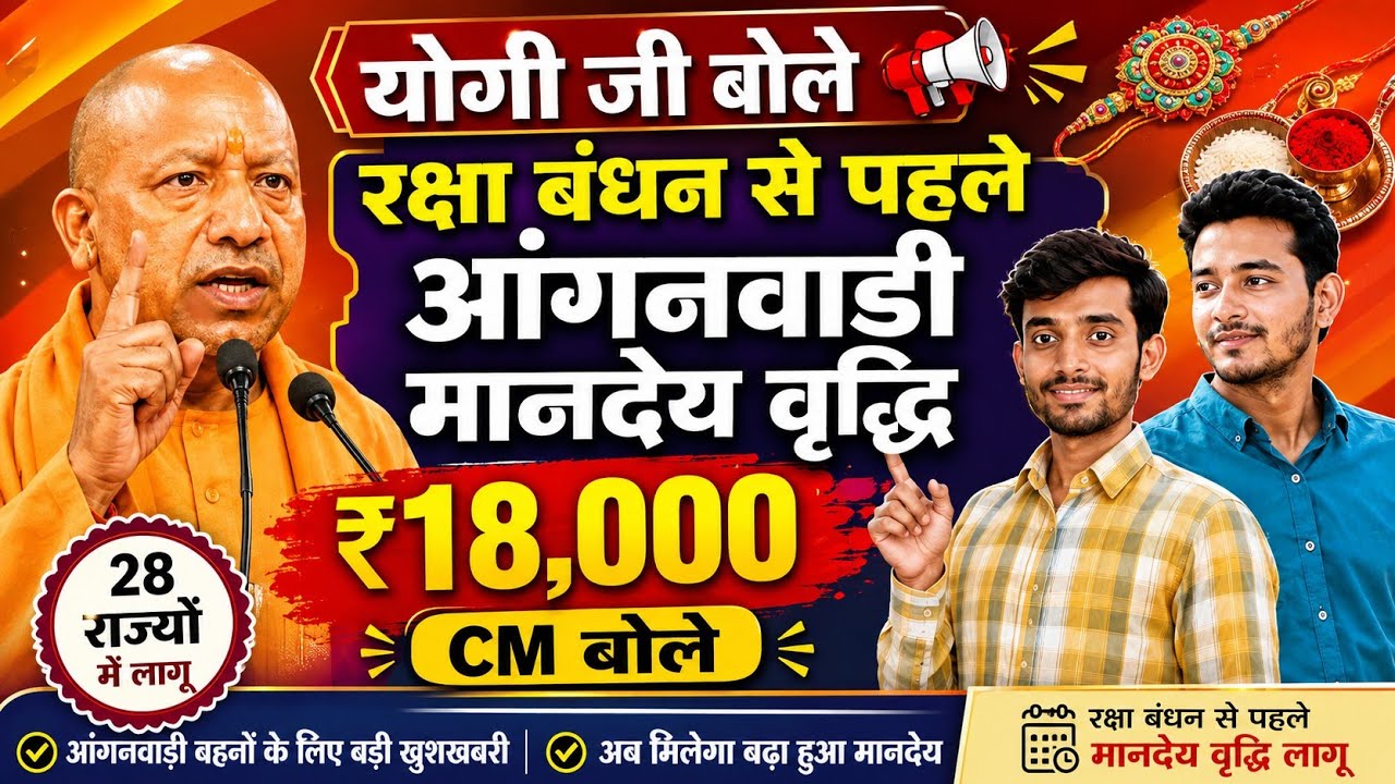 Raksha Bandhan Gift ₹18,000 Honorarium Bump for Anganwadi Workers #icds #anganwadi 