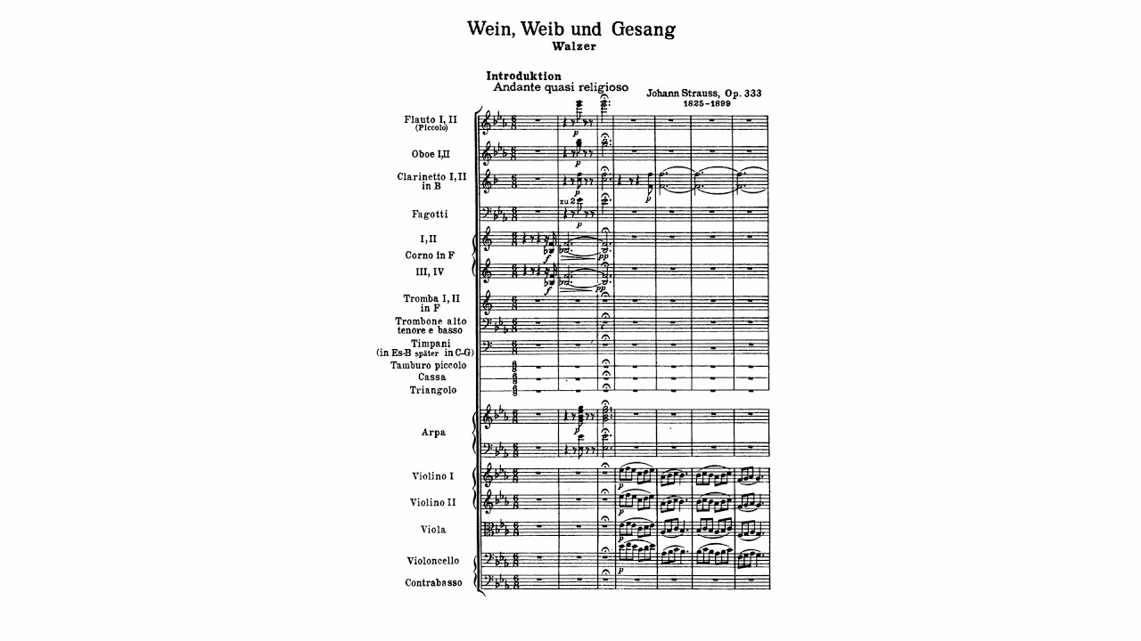 Johann Strauss II: Wein Weib und Gesang, Op. 333 (with Score)