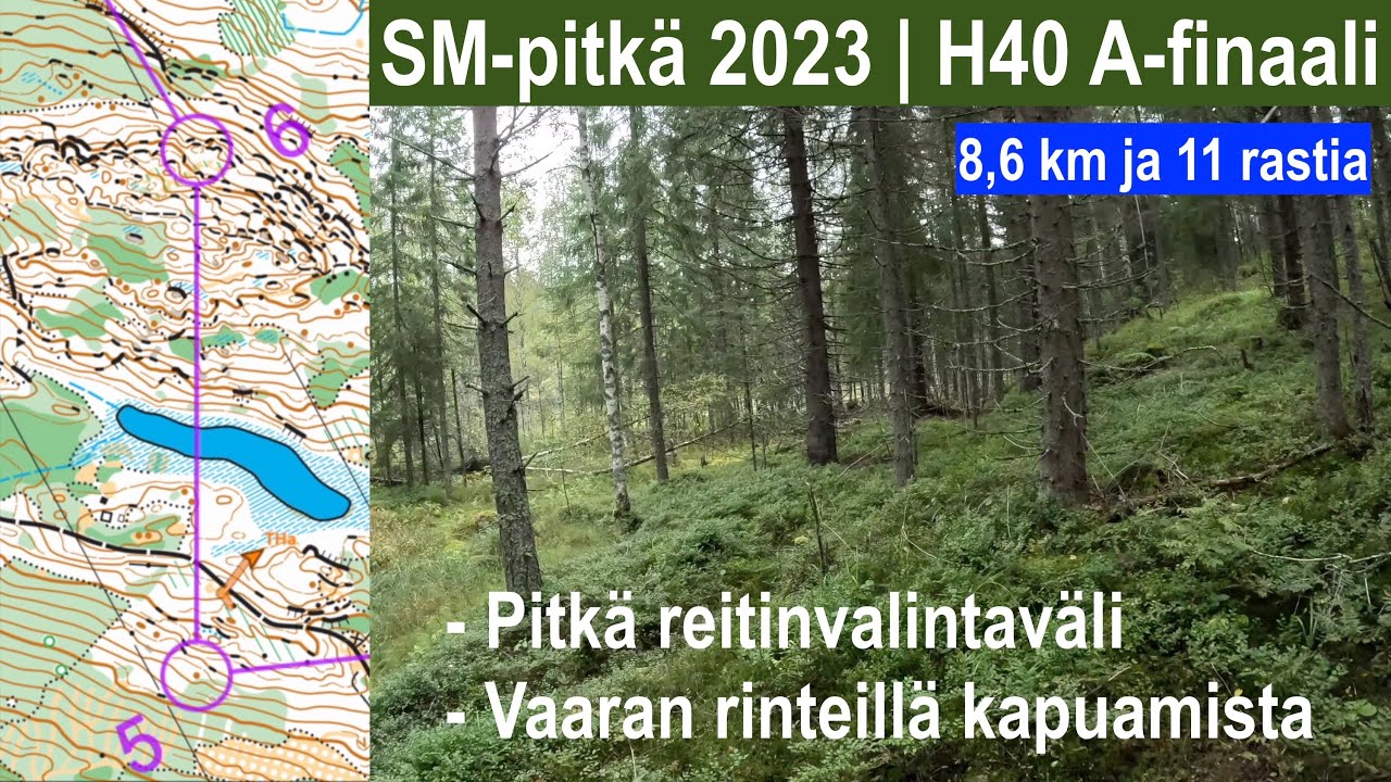 SM-pitkä 2023 | H40 A-finaali (reitti+selostus)