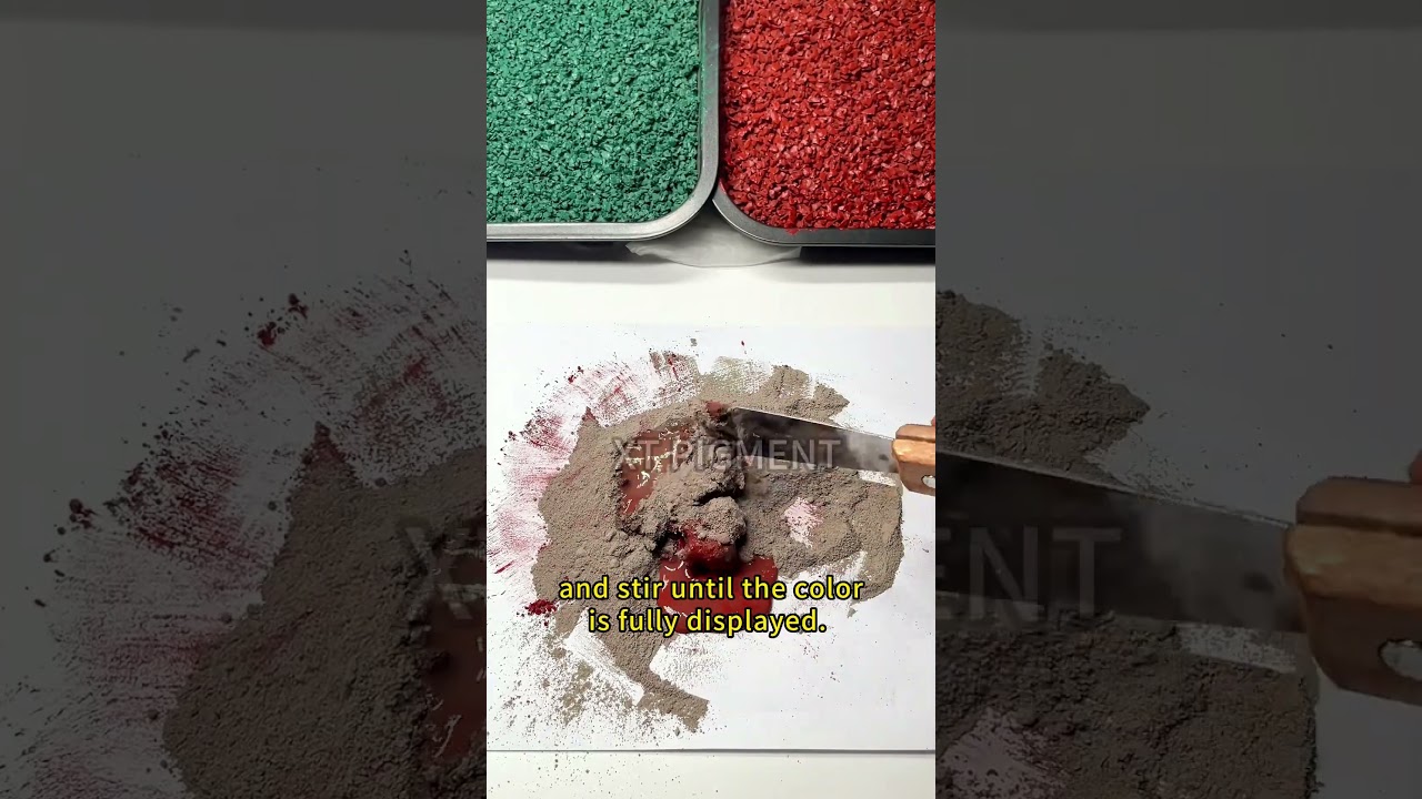 Test video of our iron oxide RED.