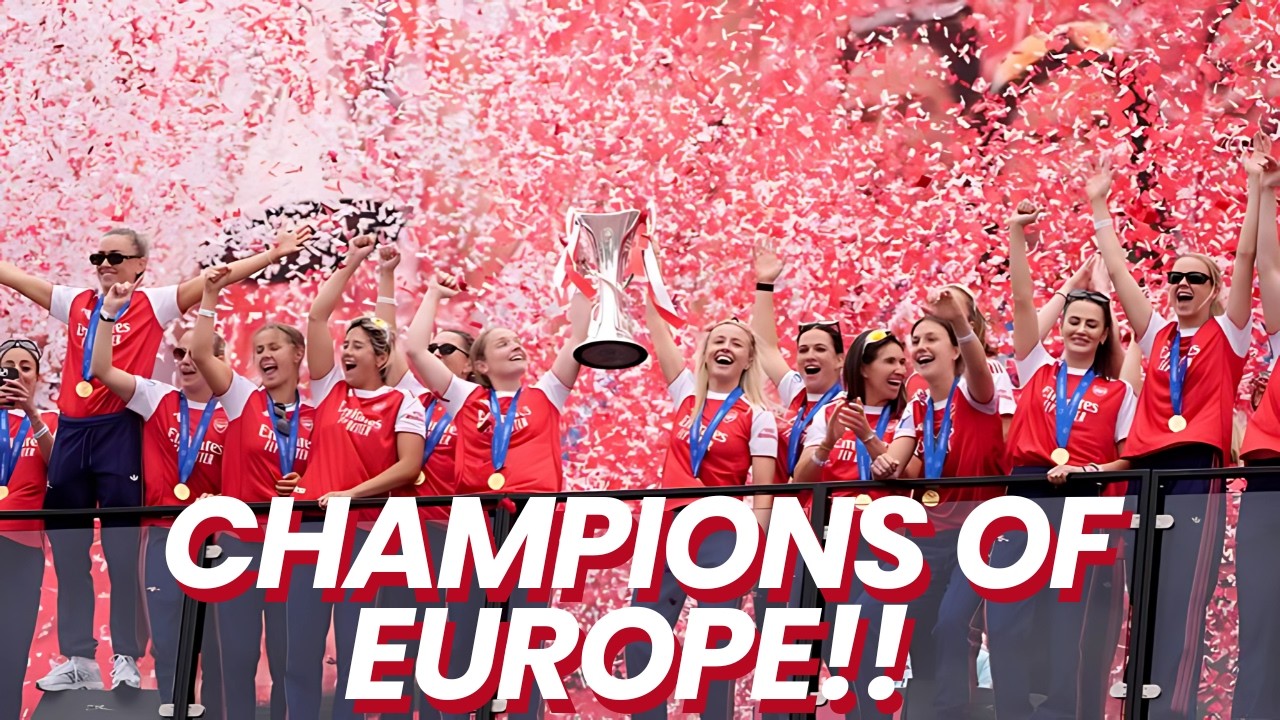 Arsenal Women Are Champions of Europe!! | Champions League Trophy Parade