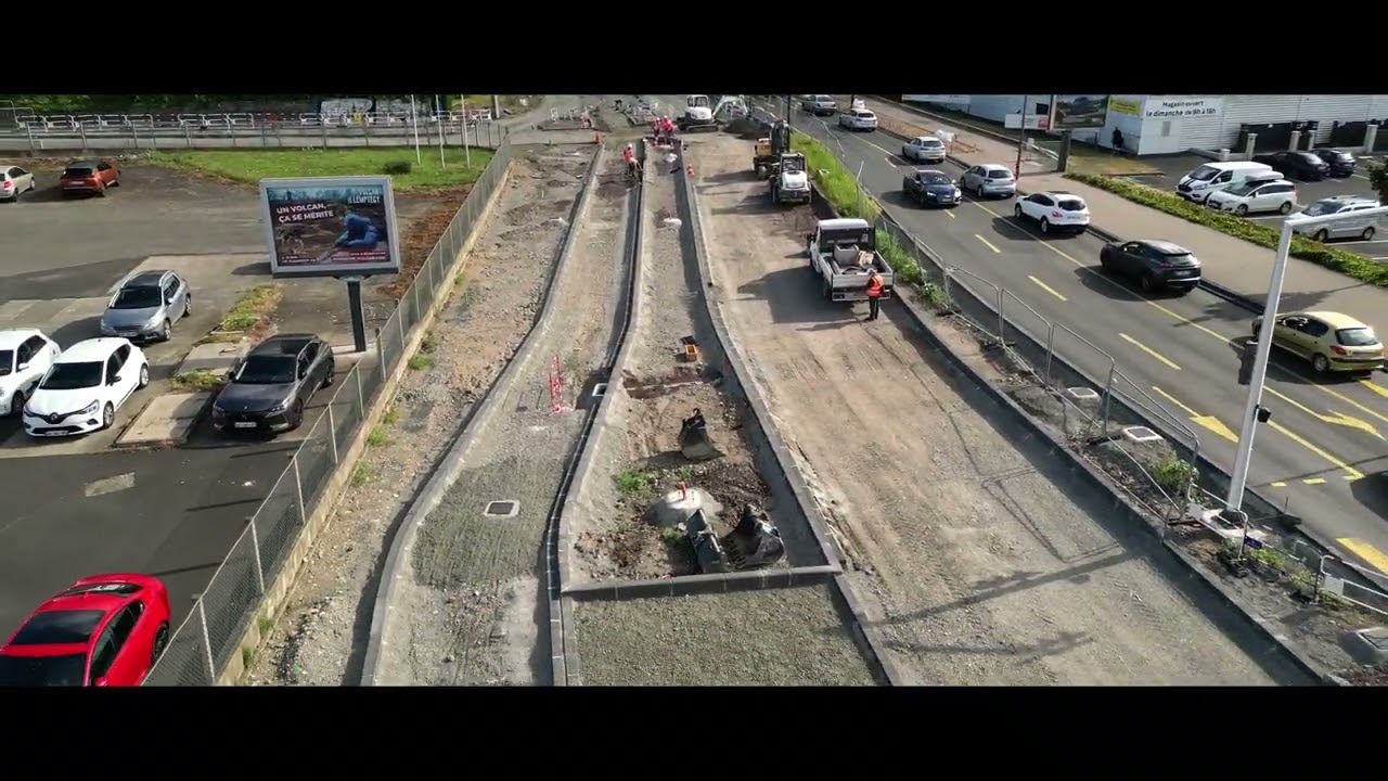 InspiRe : Avancement des aménagements - secteur Saint Jean à Clermont-Ferrand (drone)