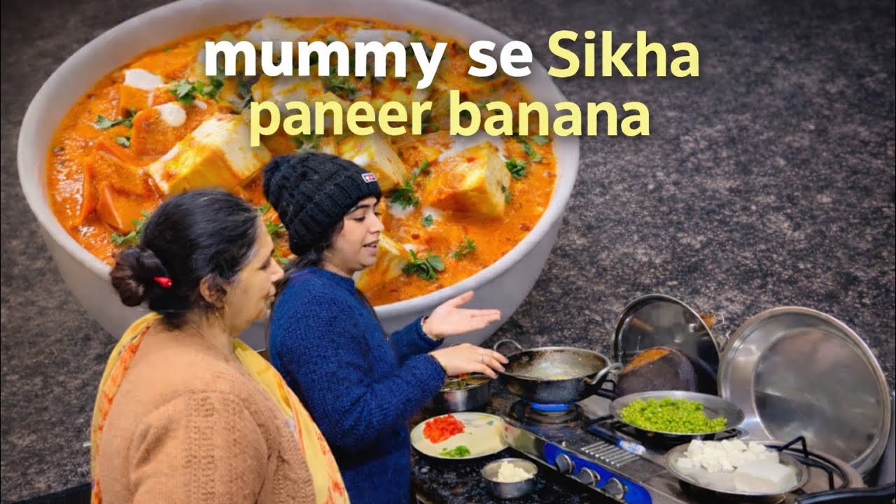 Aj mummy se paneer bnana sikha 🩷🥰 #youtube #viral #vlog #family #love 