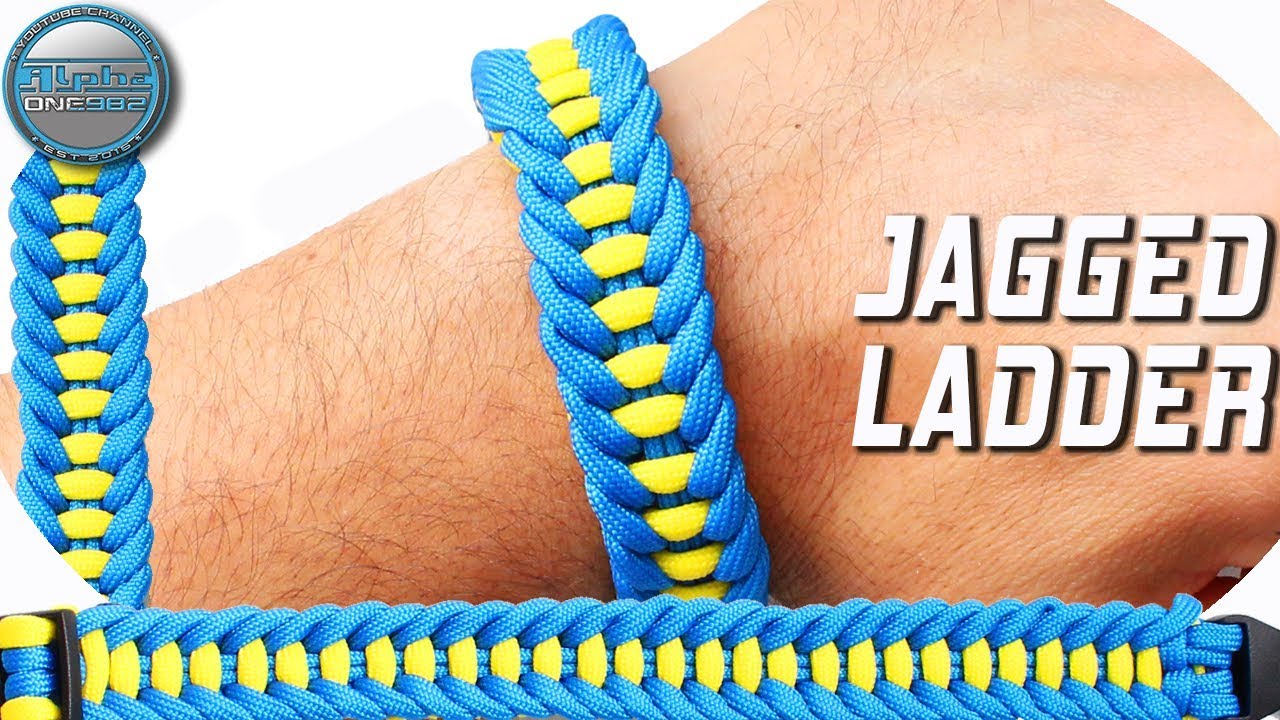 DIY Paracord Bracelet Jagged Ladder World of Paracord How to make paracord bracelet Jagged Ladder
