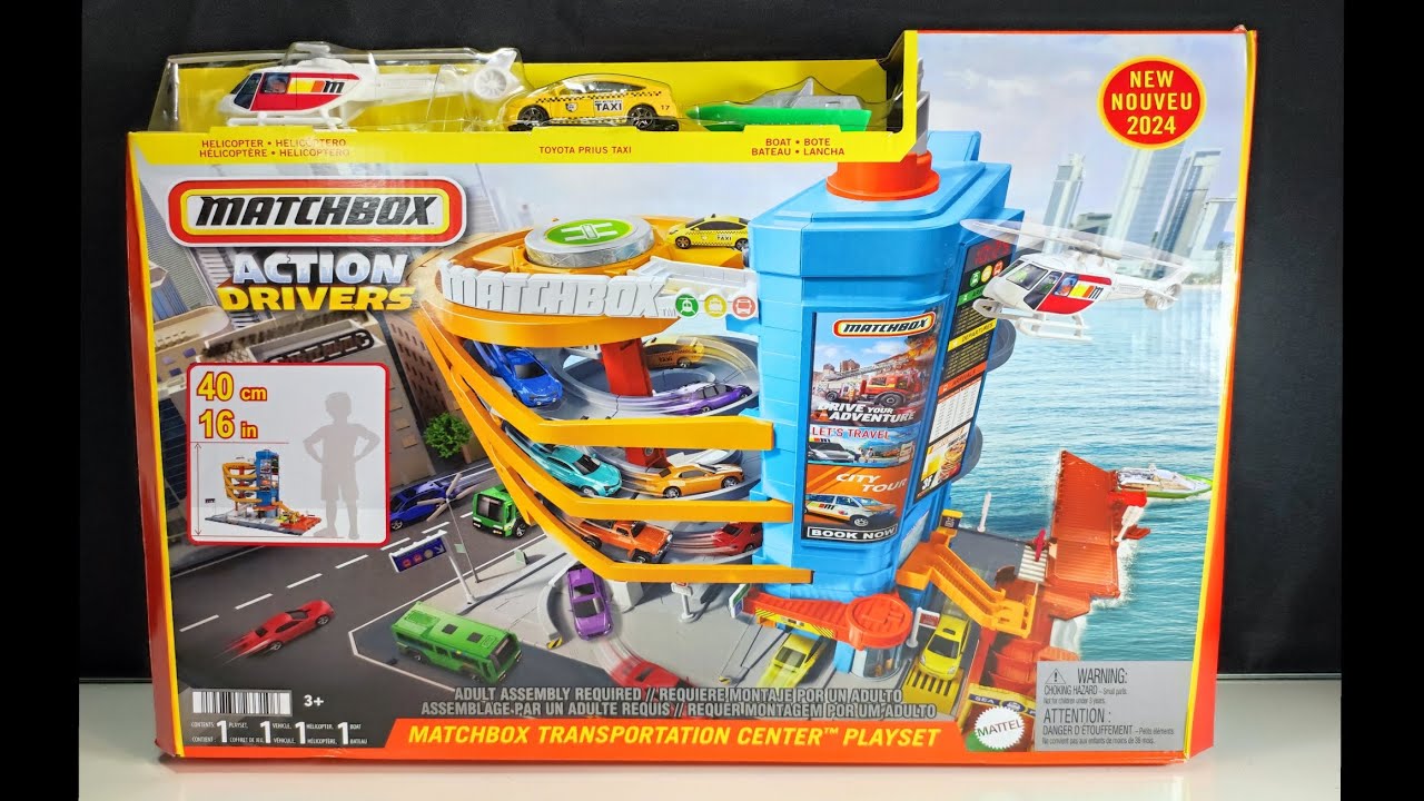 Matchbox Action Drivers 2024 Matchbox Transportation Center Playset! Opening & Observation!