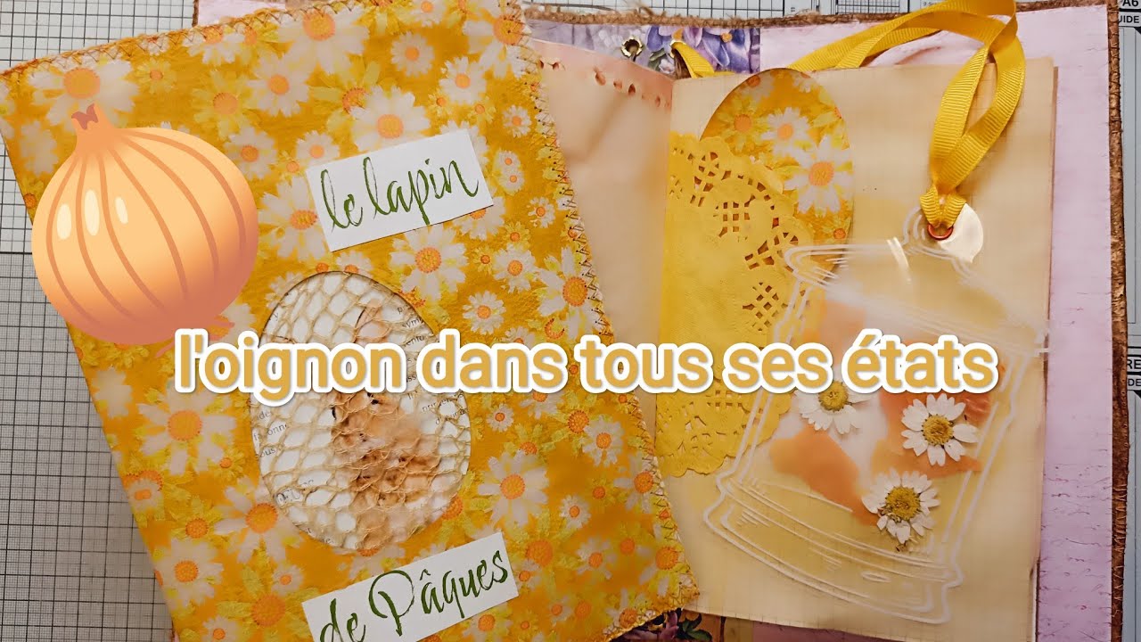 JUNKJOURNAL EXPRESS : technique au bâton de colle ! COUVERTURE ORIGINALE et MARQUE PAGES ♻️L'OIGNON 