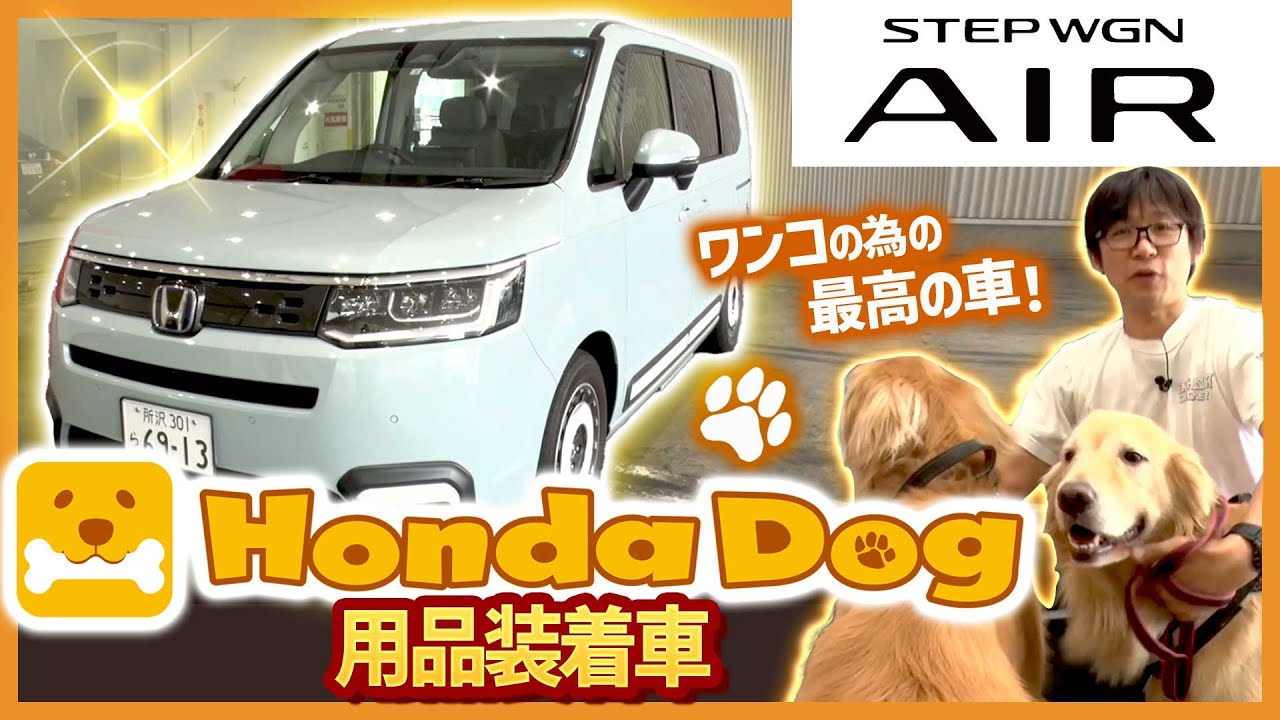 【Honda Dog×STEP WGN】ゴールデンレトリバーチャンネルがワンコに優しいHonda Carsに来店！Honda Dog用品装着車でドライブ旅！