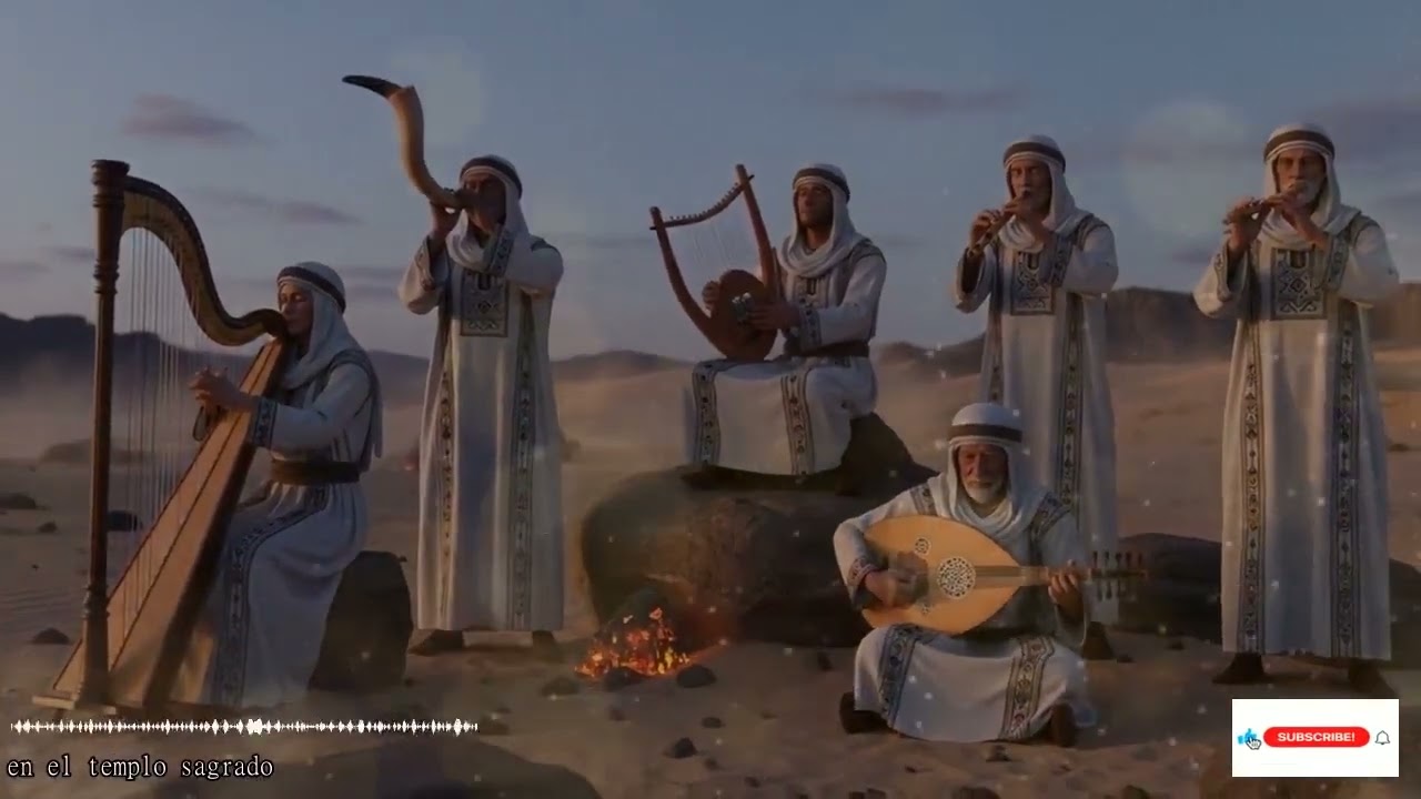 Desde Jerusalén Sagrada Elevan Cánticos Levíticos Shofar E Instrumentos Para La Presencia De Adonai