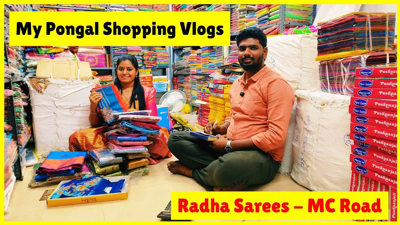 👉 My Pongal Saree Shopping Vlogs 👈 Radha Sarees MC Road Chennai | Priya Shopping Vlogs