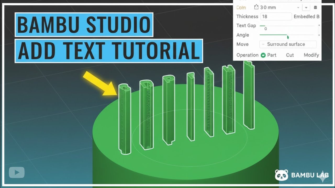 Personalize Your 3D Prints: Add TEXT in Bambu Studio  #3dprinting  #3dprintingtutorial 