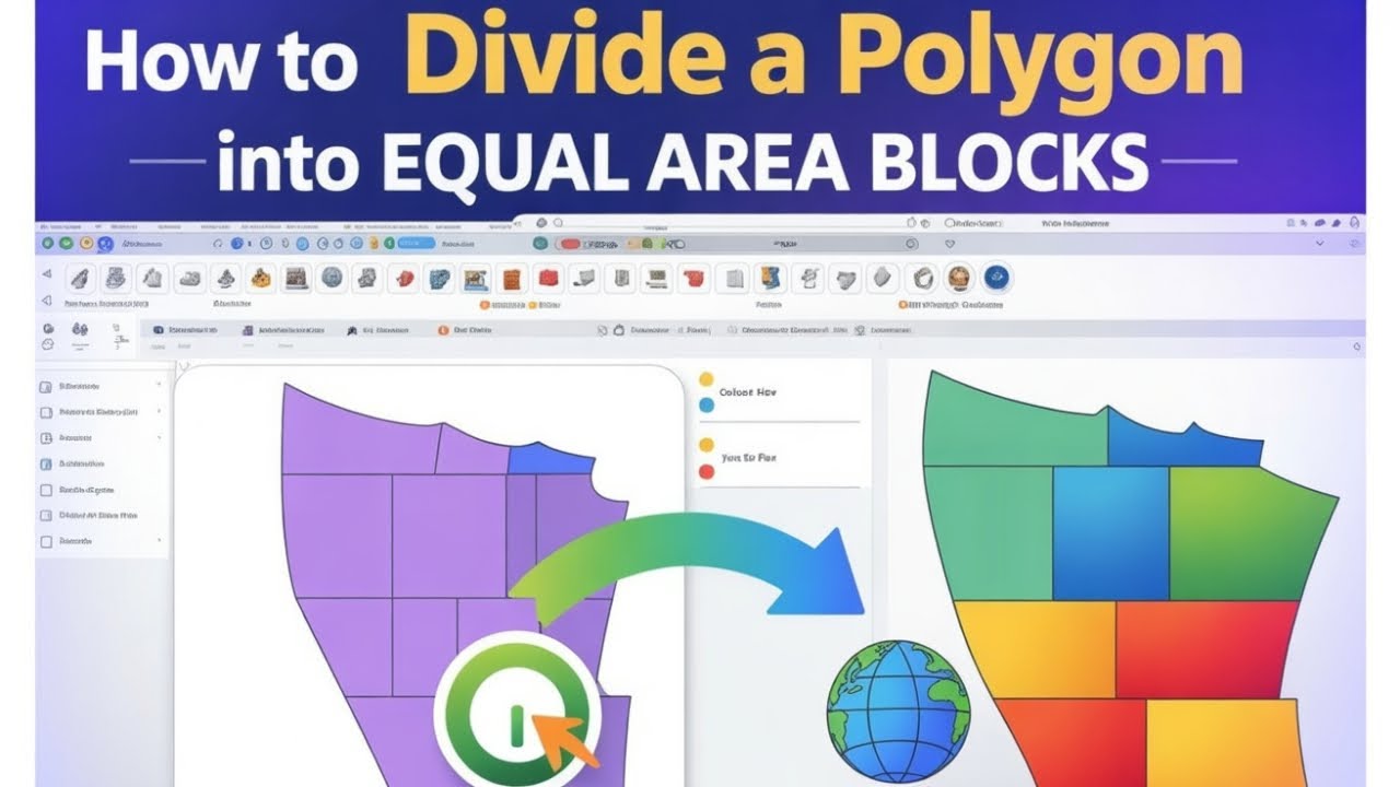 How to Divide a Polygon into Equal Area Blocks | QGIS → ArcGIS (Shapefile Workflow)