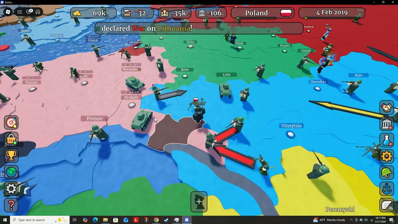 Playing Poland in CEWW2's New Huge Map