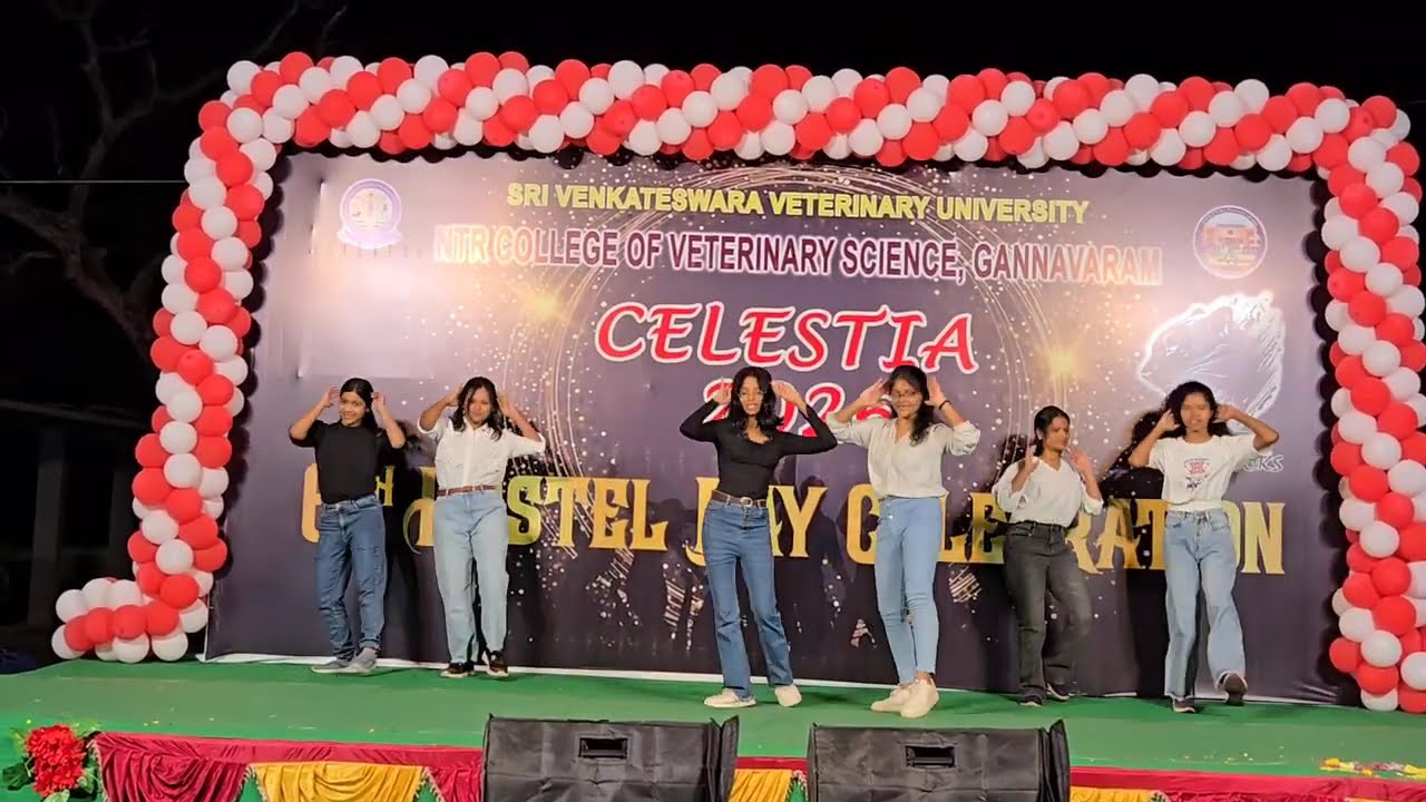 Divya and Group Dance Performance at 6th Hostel Day Celebration @NTRCVSc , Gannavaram