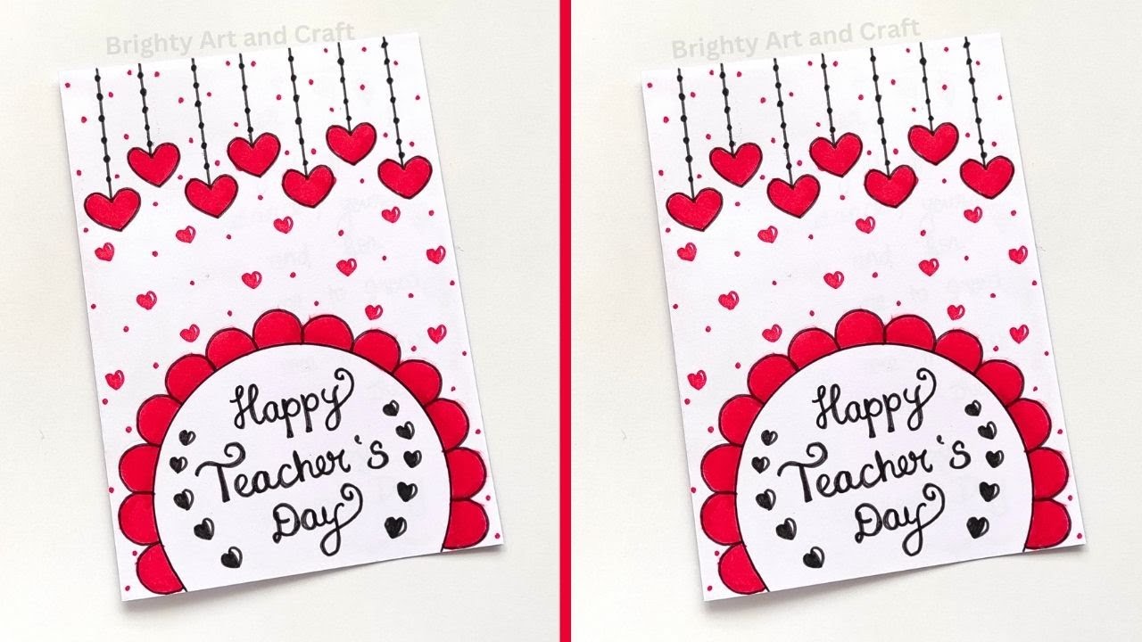 Teachers day card | Easy and Beautiful Teachers day card |Easy Teachers day Greeting card ideas 2025