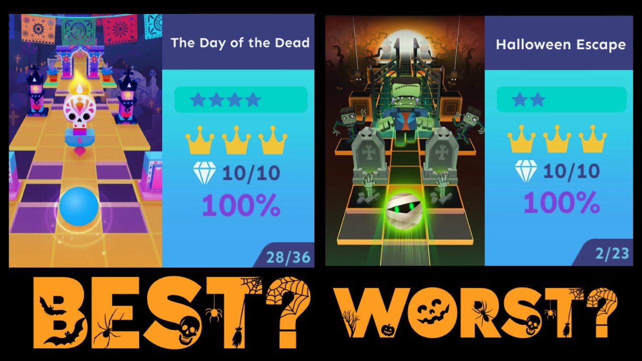 Ranking Every Halloween Level In Rolling Sky From Worst To Best
