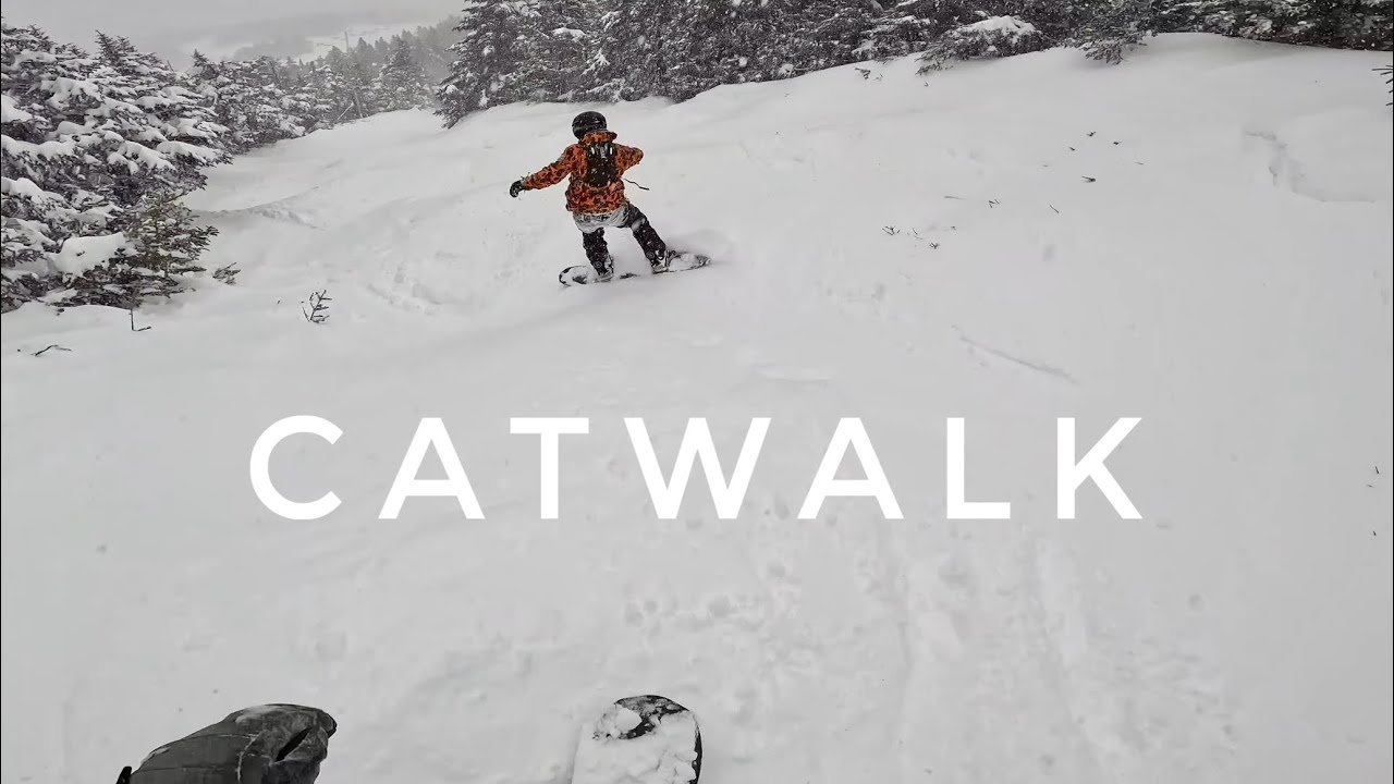 Perfect Coverage on Killington's Double Black Diamond Hike and Board Trail 