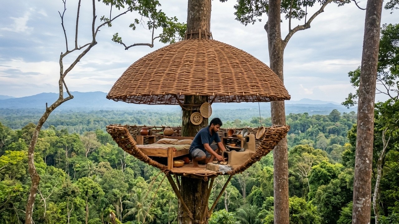 Amazing House-Building Skills Using Crude Tools in the Tropical Rainforest