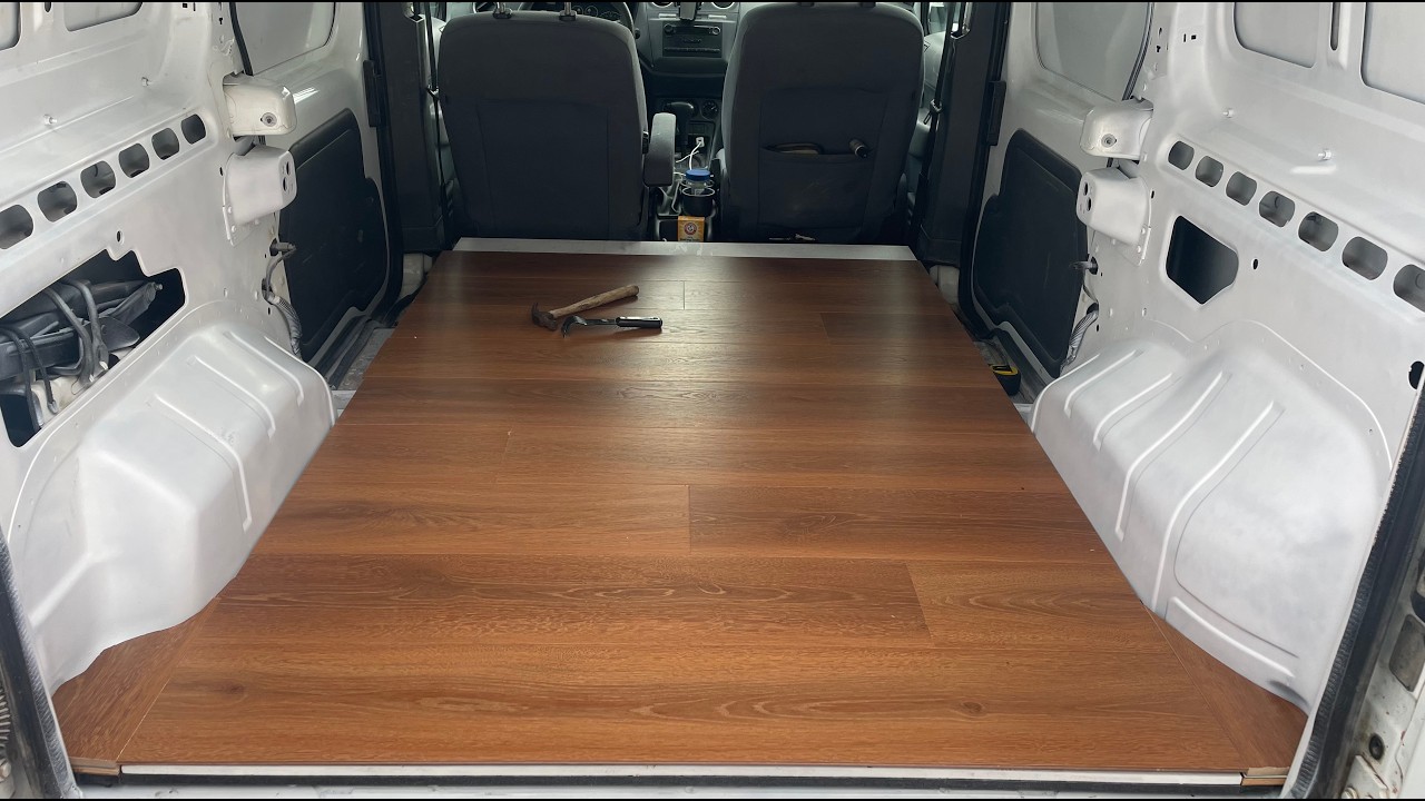 Easy LAMINATE flooring Installation | MICRO Van Build