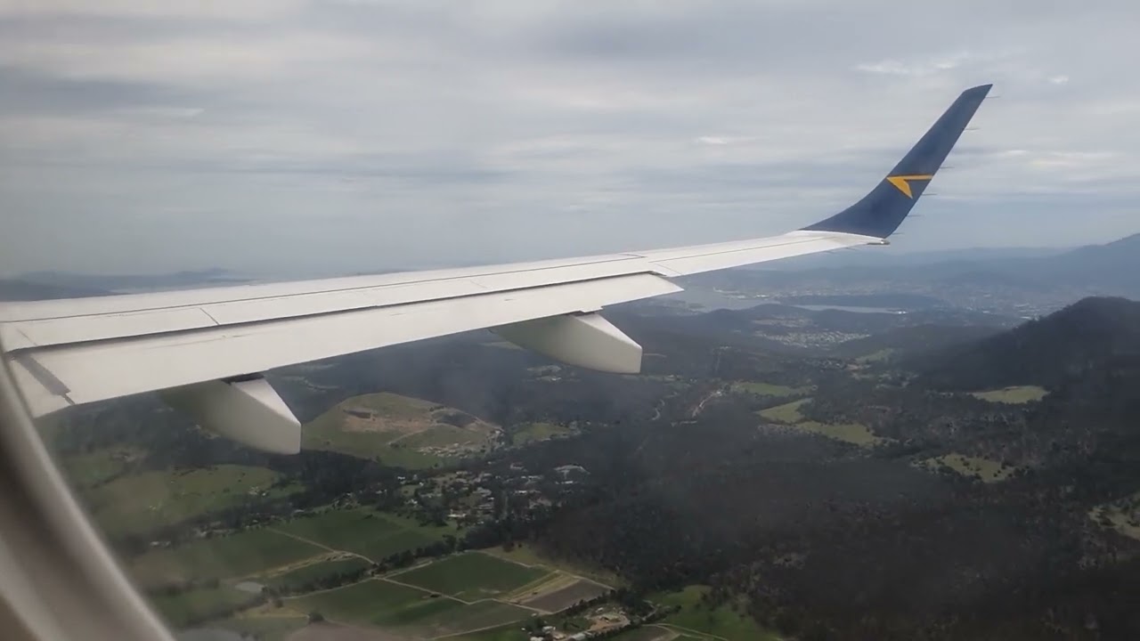 Alliance Airlines Embraer 190 VH-UYW QF1982 Landing in Hobart