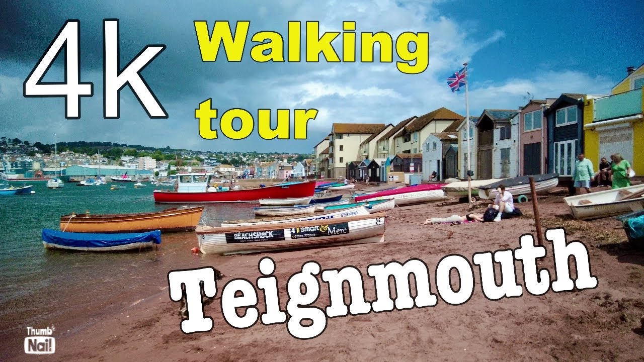 Typical British Summertime 🇬🇧 Teignmouth Devon 4K walking tour #british #uk #virtualtour