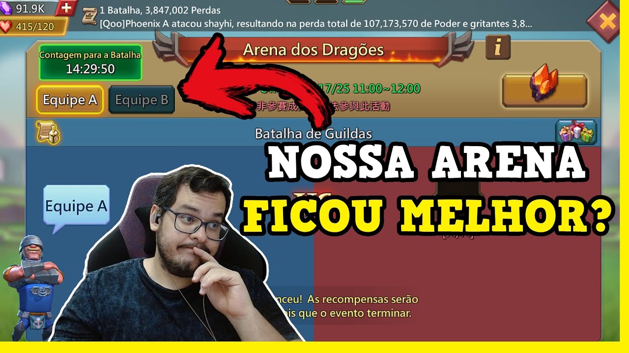 MUDOU TUDO NA ARENA DOS DRAG&Otilde;ES! Lords Mobile