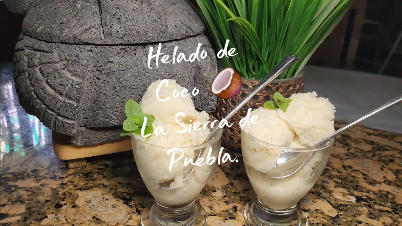 Helado de Coco natural, Casero 🥥🍨 | Súper Cremoso y Sin Máquina #HeladoDeCoco