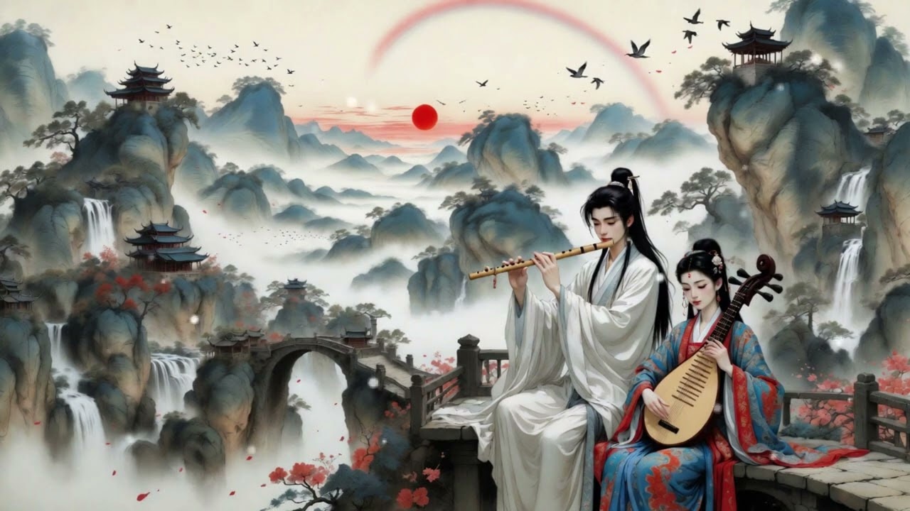 Over an hour Pure Bamboo Flute, Erhu & Guzheng🎵Best for Deep Sleep, Meditation & Stress Relief Music