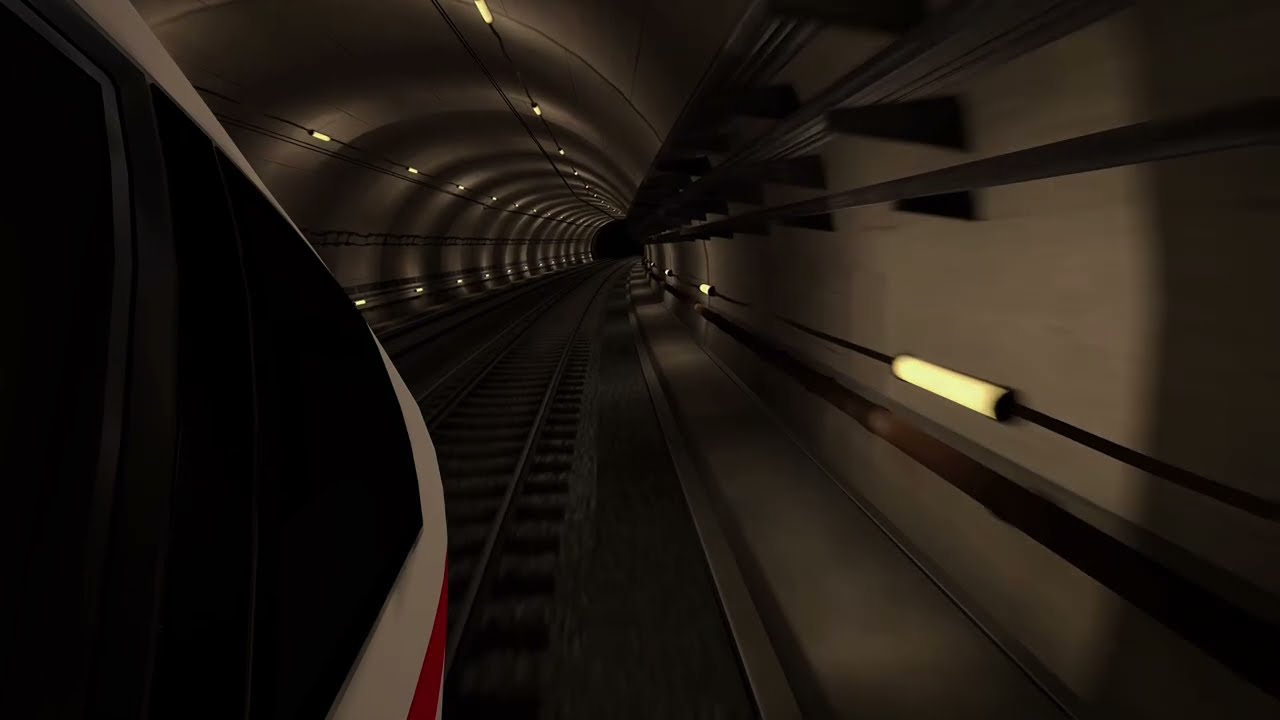 ICE 3 im Tunnel Abfahrt Sound / BR 406