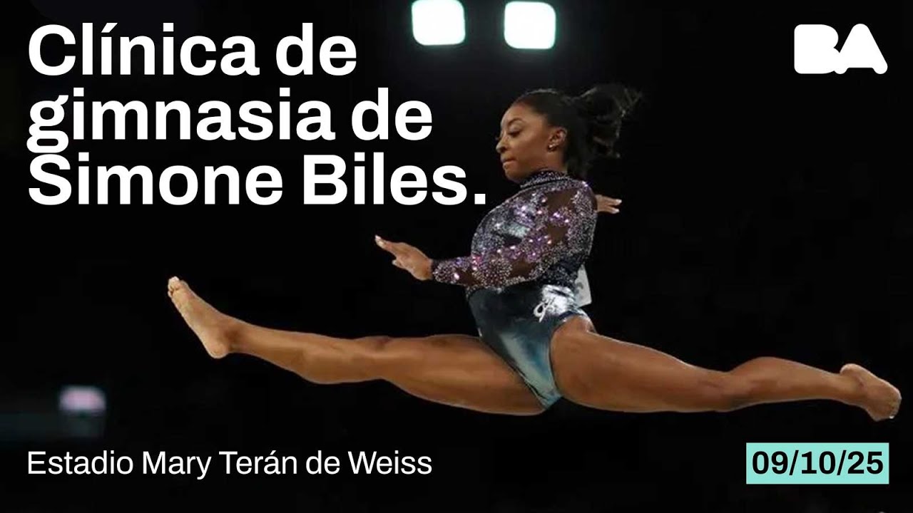 Simone Biles en Buenos Aires: clínica de gimnasia