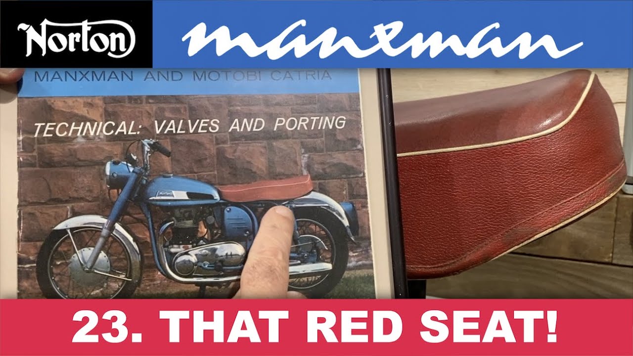 First Production 1961 Norton Manxman 650 restoration (23) - That red seat though! 😬