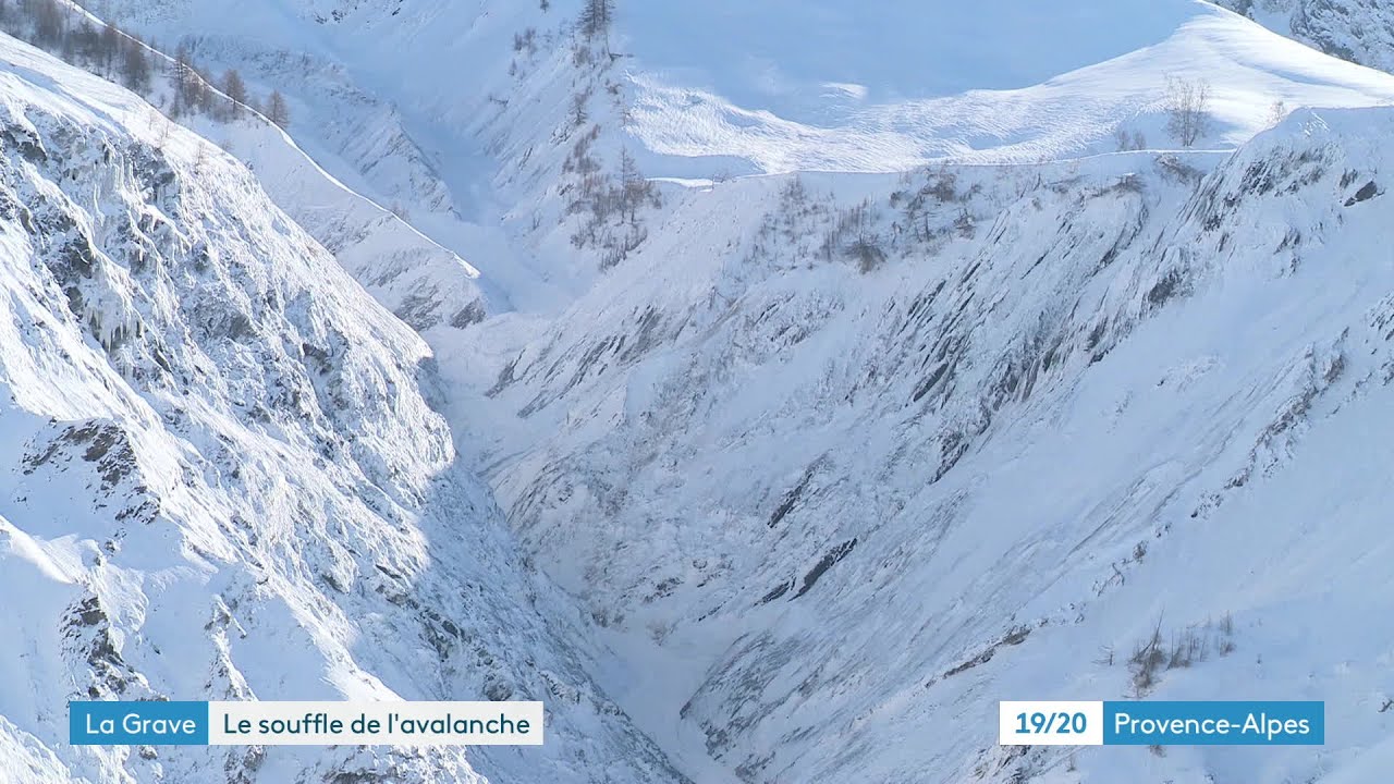Hautes-Alpes : avalanche impressionnante pr&egrave;s du village de La Grave
