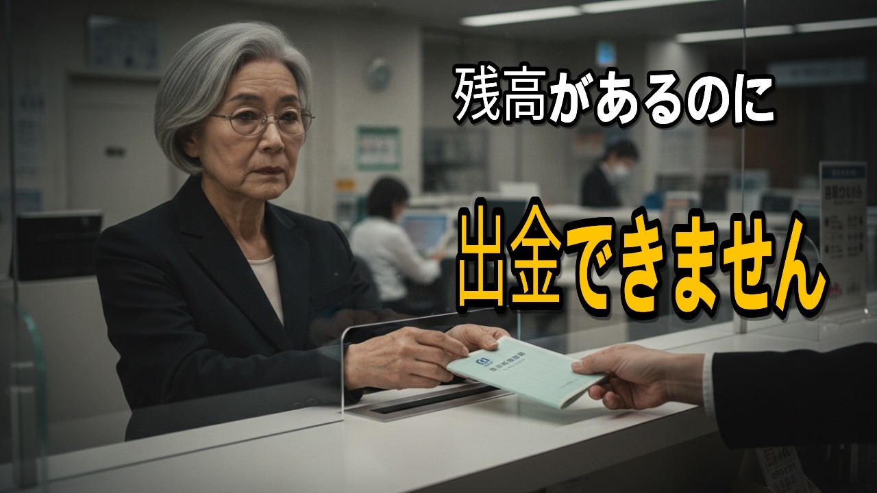 銀行の窓口で言われました残高があるのに出金できません