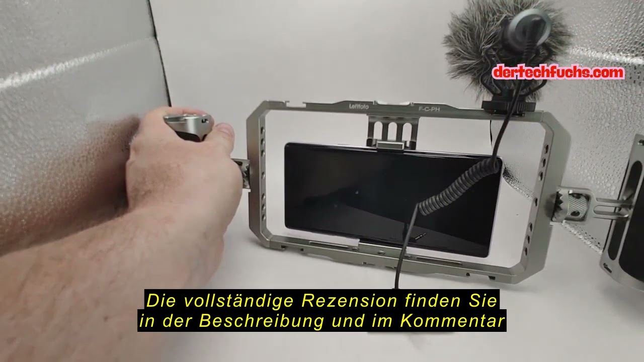 Produktbewertung Leftfoto Universeller Aluminium-Stabilisator-Käfig, Smartphone-Video-Rig mit zwei G