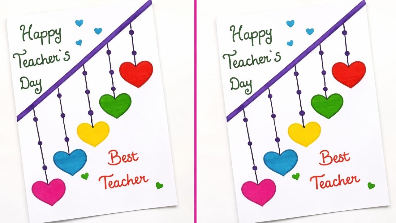 Teachers day card 🗂️♥️/teachers day craft/teachers day craft card / easy teachers day craft💕🍭/5 sept