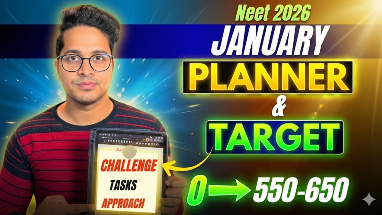 NEET 2026: January Planner & Target | Crack NEET 2026 in 4 Months | 550&ndash;650 Roadmap Continues