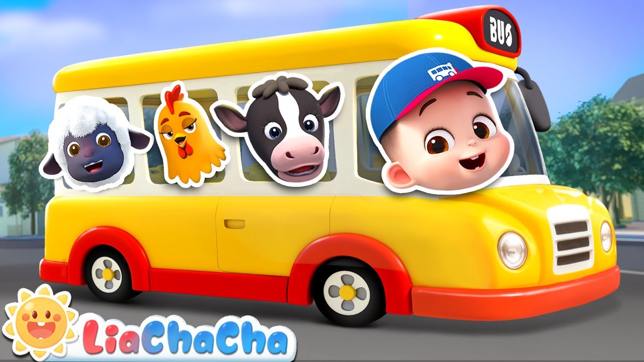 Wheels on the Bus Song | Baby Animals | Animal Song | Kids Songs & Nursery Rhymes | LiaChaCha