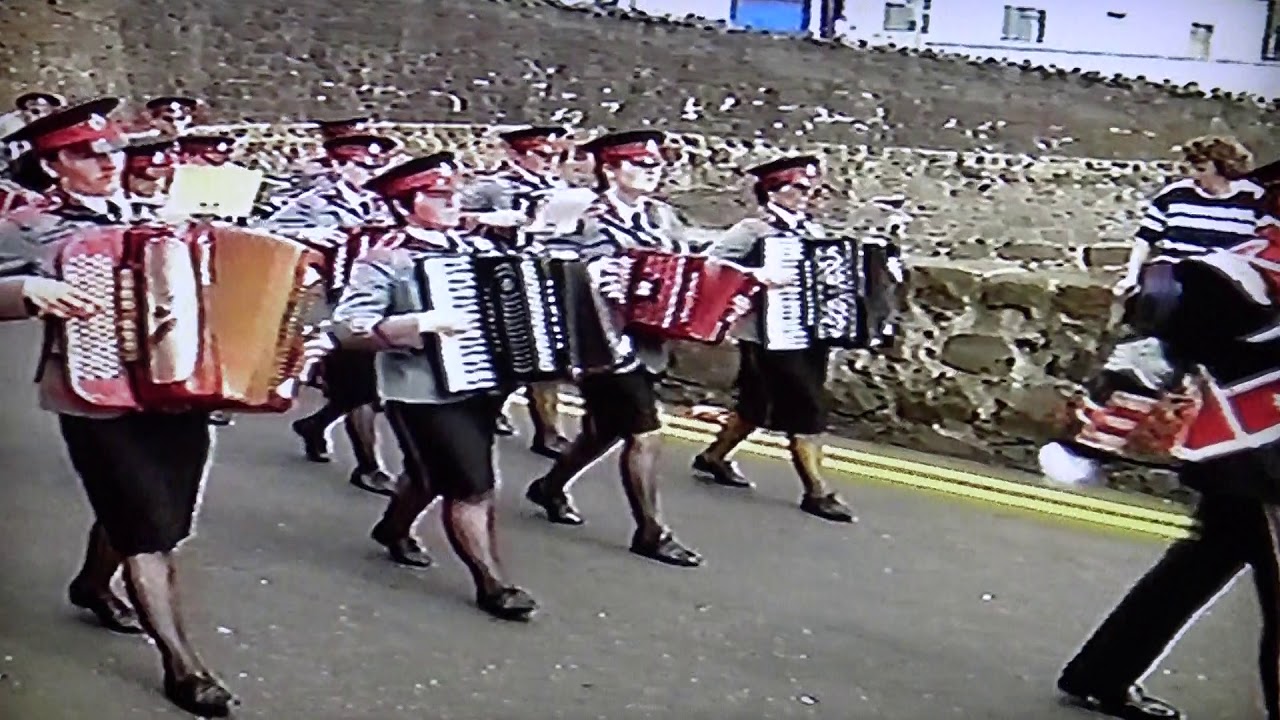 Vow Accordion Band Arriving At The Portrush Accordion Band Contest 1992
