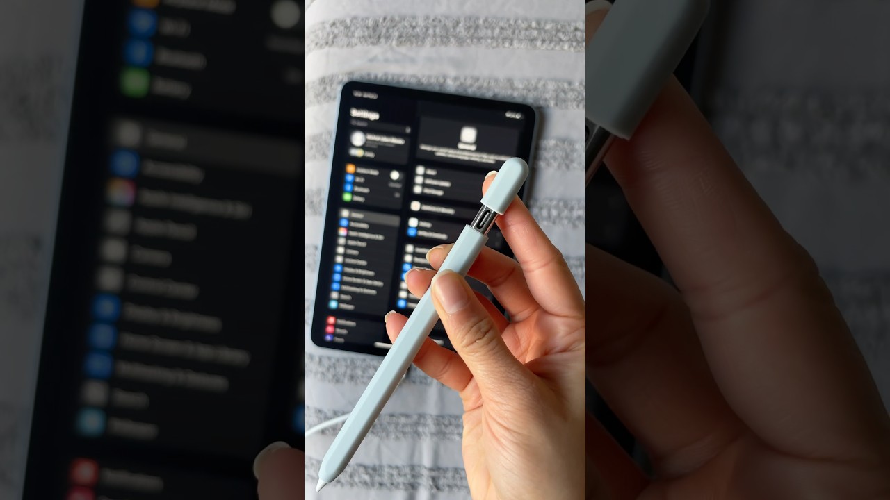 Apple Pencil (USB-C) connection with my iPad Air M2 ✏️ #ipad #ipadair #applepencil #appleipad