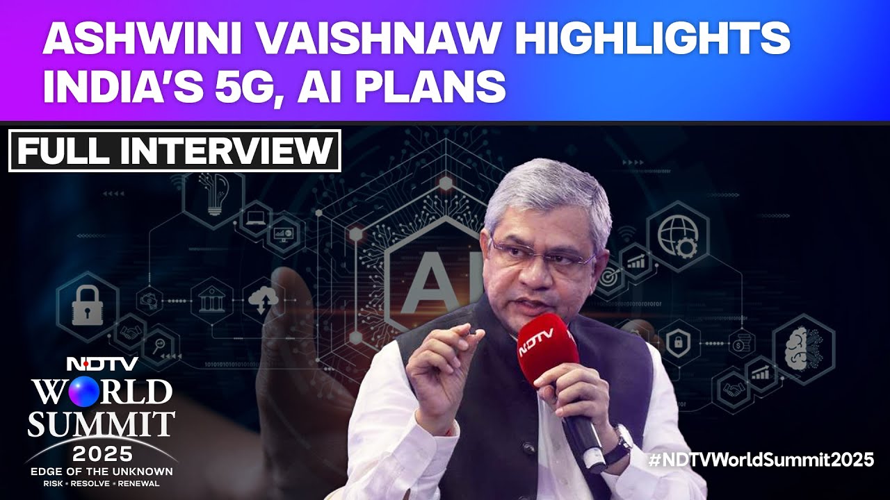 Ashwini Vaishnaw Highlights India's 5G, Digital Credit, AI Plans, At NDTV Summit