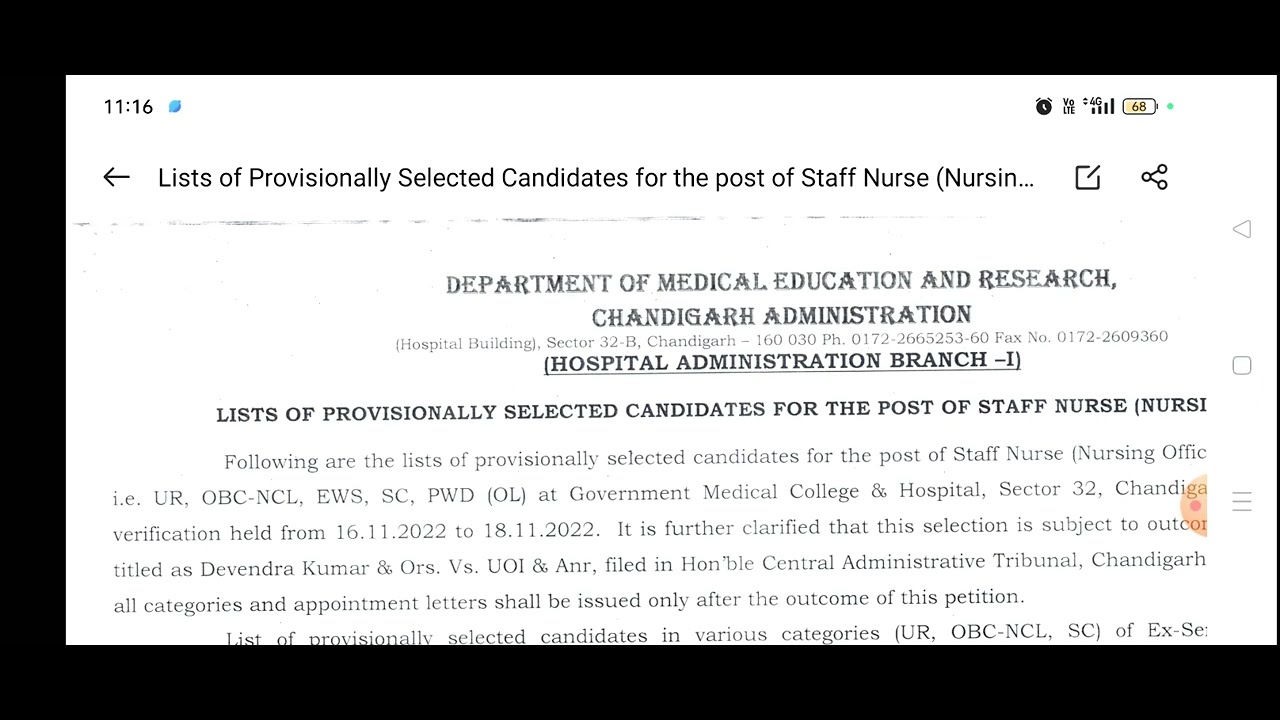 GMCH Nursing officer result December 2022 for 182 post