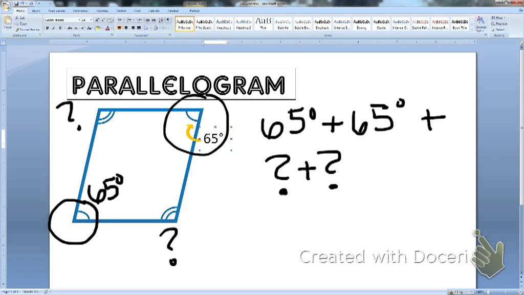 Finding Missing Angles in a Quadrilateral