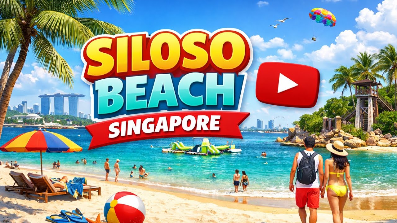 Singapore siloso beach part 1 🏝️💘