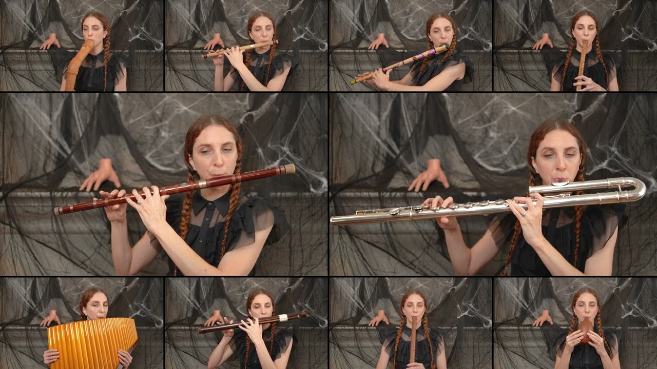 Wednesday Main Title (cover using flutes from around the world....mostly)