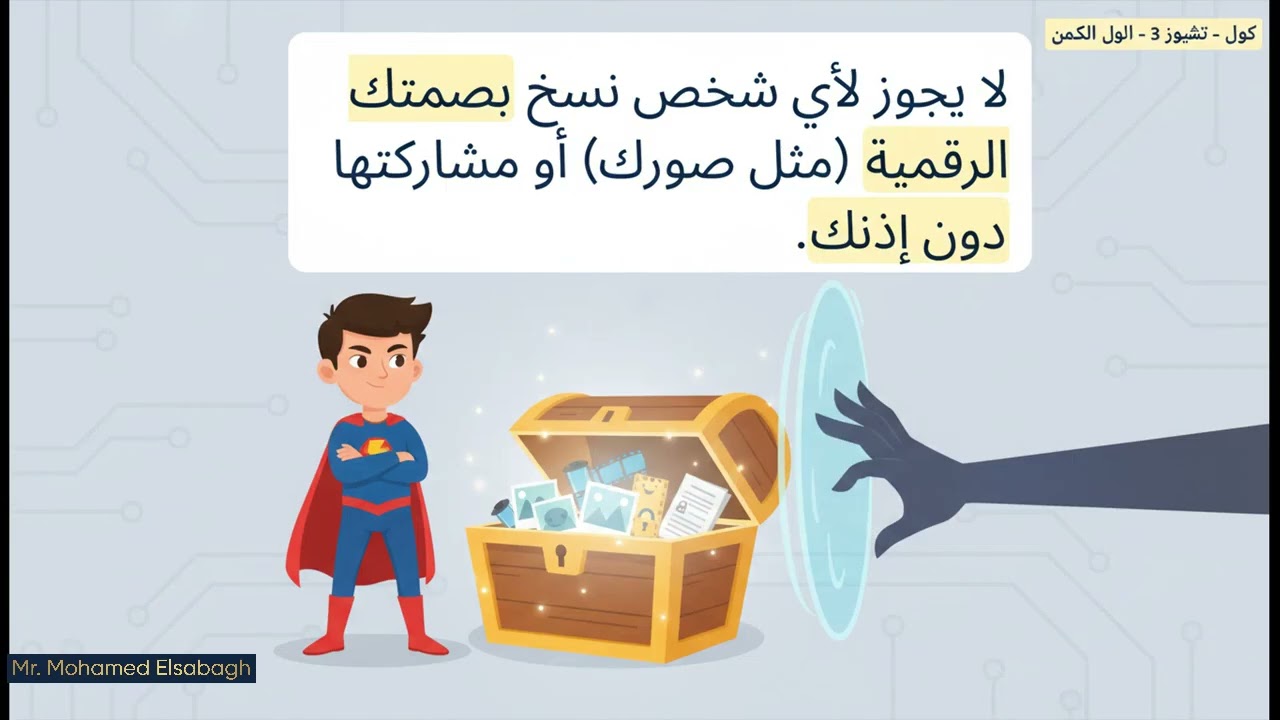 الدرس الثاني لابطال الصف الرابع الابتدائي (تكنولوجيا) الفصل الدراسي الثاني ... المواطنة الرقمية
