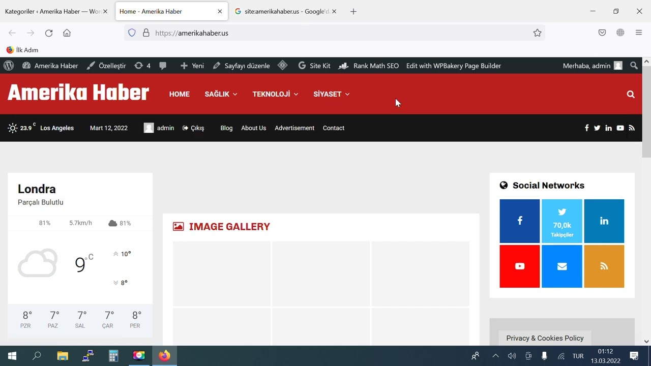 Wordpress Site Kurma | Wordpress Haber Sitesi Yapma | 14. Aşama Wordpress Tema Ayarları