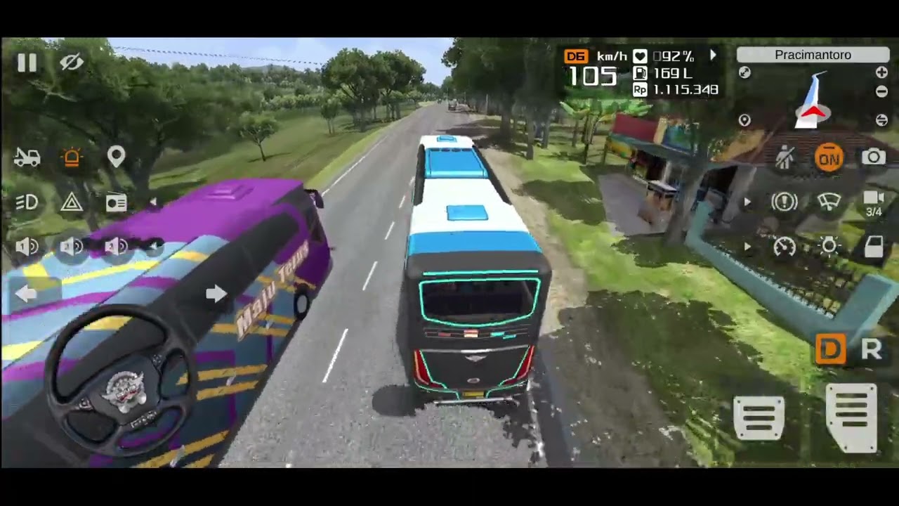 Crazy Fast Bus Ride to the Beach! Passengers Almost Screaming | BUSSID Indonesia