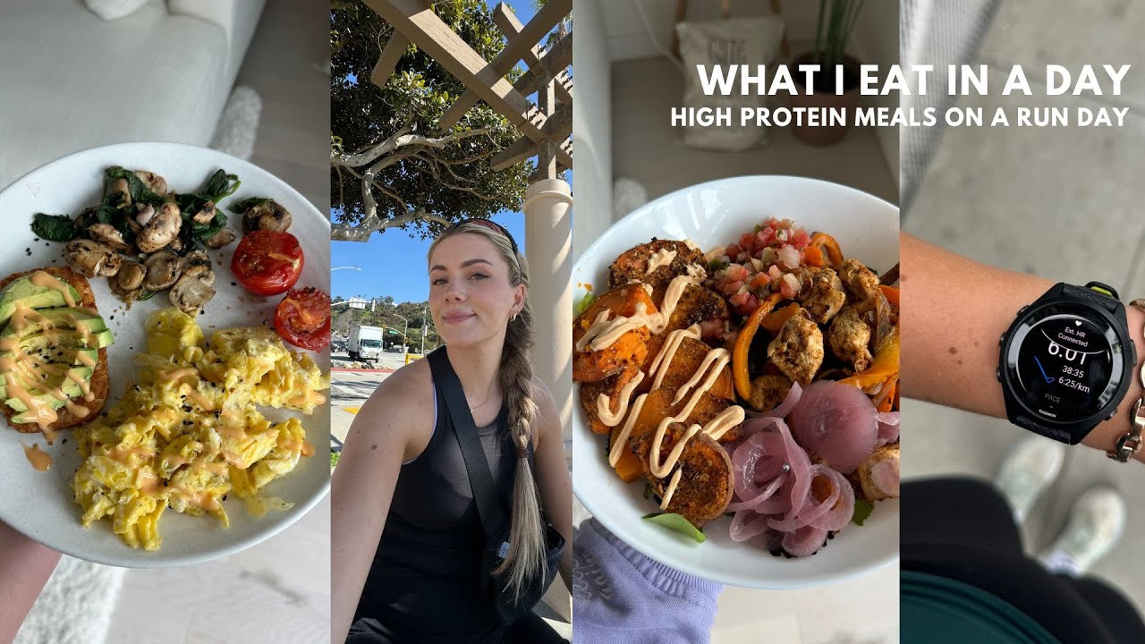 WHAT I EAT IN A DAY | Managing my pcos, high protein meals, run day