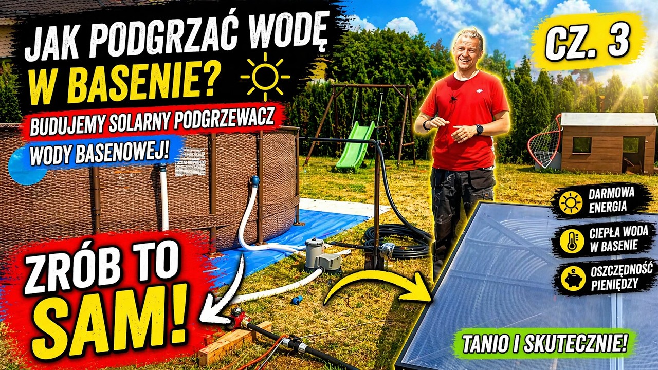 Jak podgrzać wodę w basenie, czyli budujemy duży solarny panel do podgrzewania wody basenowej. cz.3