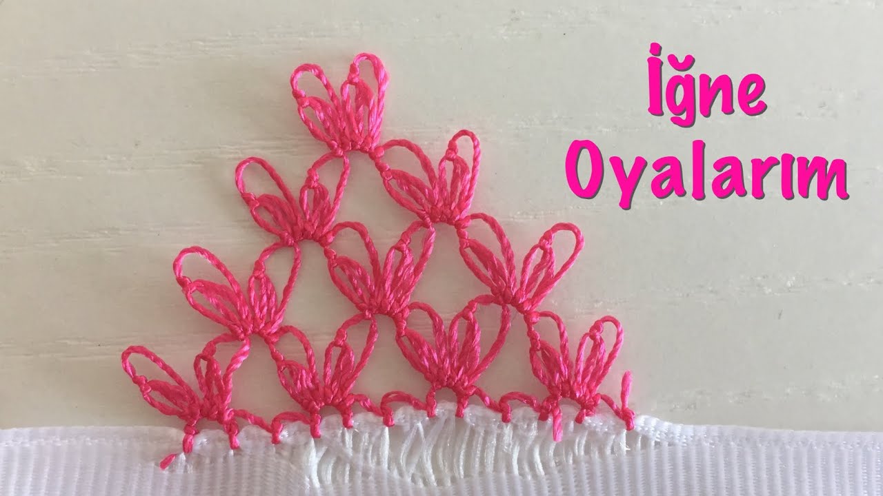 İğne oyası sinek kanadı ile dağ modeli yapımı