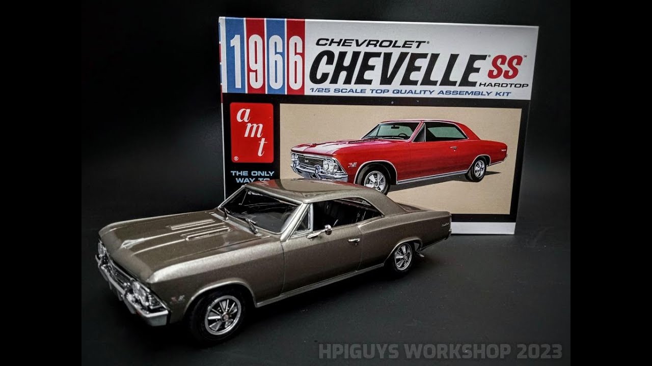 1966 Chevy Chevelle SS 396 1/25 Scale Model Kit Build How To Assemble Paint Dashboard Engine Trim